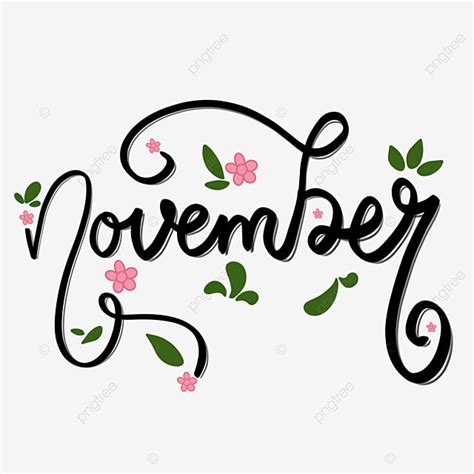 November Hand Lettering By Me Font Effect PSD For Free Download