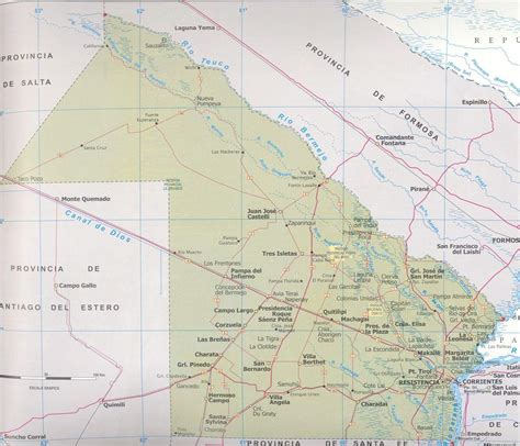 Map Of The Province Of Chaco Argentina Gifex