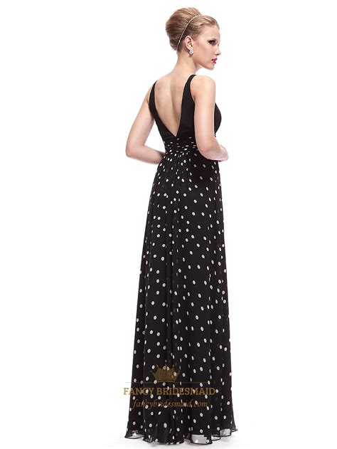 Black And White Polka Dot Dress Outfitblack Halter Neck Maxi Dress