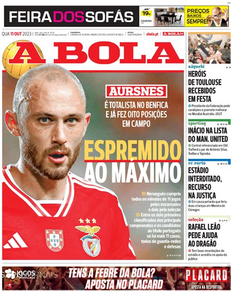 A Bola Out Jornais E Revistas Sapo Pt Ltima Hora E