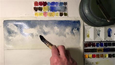 Watercolor Impressionist 15 Minute Beginner Lesson How To Paint A Two Stage Sky Youtube