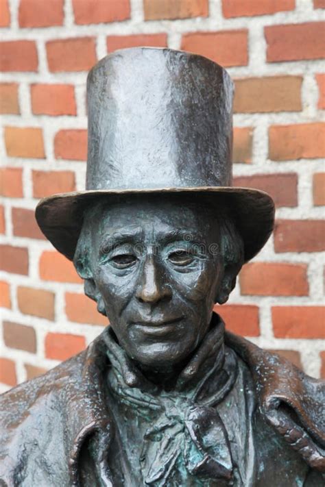 Statue Of The Danish Autor Hans Christian Andersen In Odense Denmark