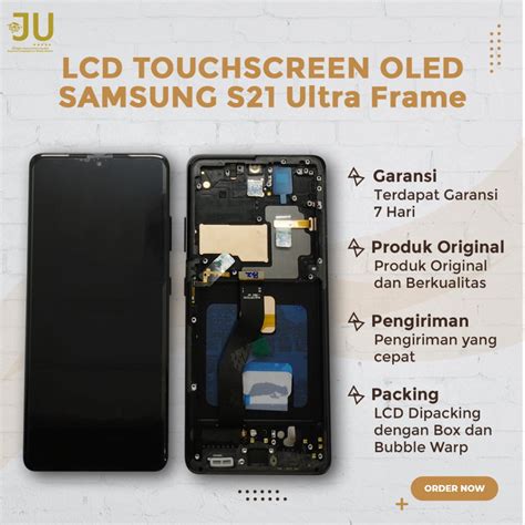 Jual LCD SAMSUNG S21 ULTRA FRAME OLED BISA FINGER PRINT FULLSET