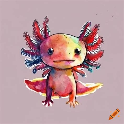 Cute Axolotl Drawing