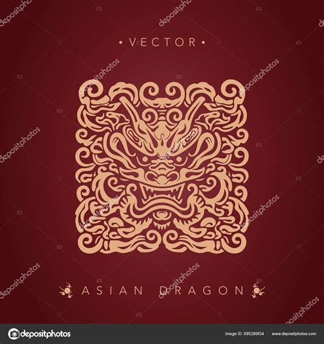 Asian Dragon Chinese Dragon Totem Pattern Stock Vector By Kitoul