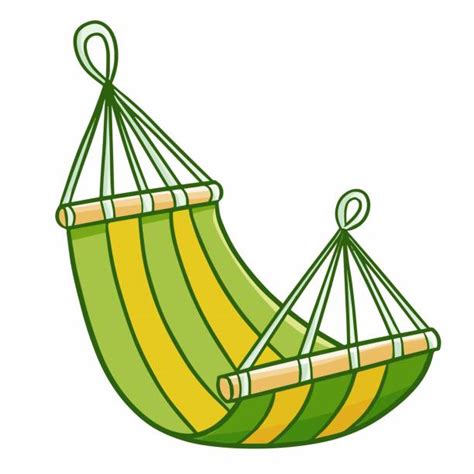 Royalty Free Cartoon Of A Hammock Beach Clip Art, Vector Images ...