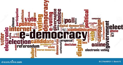 E Democracy Word Cloud Stock Vector Illustration Of Voting 276648931