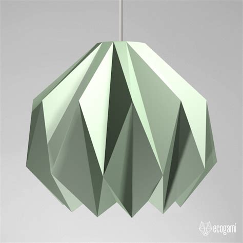 Origami Ii Paper Lamp Shade Printable Lampshade Papercraft Pdf Template To Make Your Ceiling