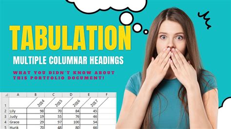 CSEC EDPM Tabulation Multiple Columnar Heading YouTube