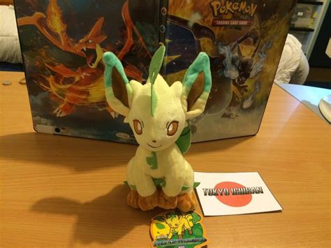 Peluche Pokemon Phyllali Leafeon Cm Amazon Fr Jeux Et Jouets