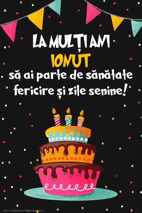 Imagine Cu Tort Si Confeti La Mul I Ani Ionut Felicitari De Zi De