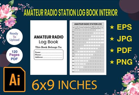 Amateur Radio Station Log Book Kdp Int Graphic By Ah Kdp Store