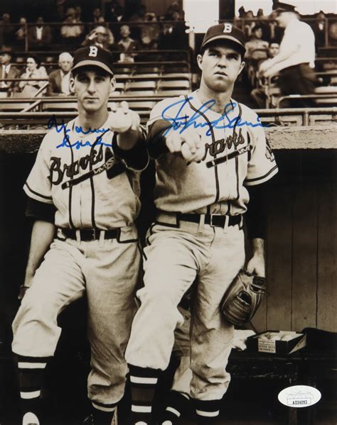 Warren Spahn Johnny Sain Signed Braves X Photo Jsa Pristine