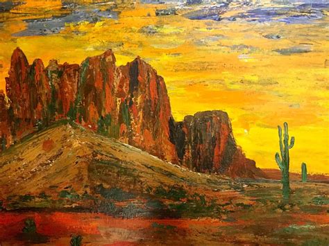 Arizona Desert Painting By Andrea Landes Pixels