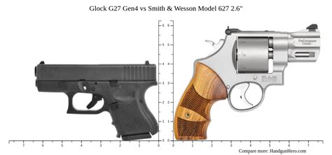 Glock G27 Gen4 Vs Smith Wesson Model 627 2 6 Size Comparison