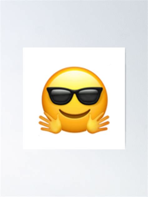 Sunglasses Relaxing Emoji Poster For Sale By Nandacassas Redbubble