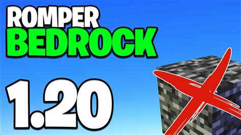 COMO ROMPER BEDROCK En Minecraft 1 20 6 MODO SUPERVIVENCIA Tutorial