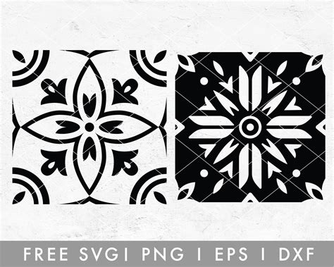 Free Vintage Tile Svg Tile Pattern Cut File For Cricut Cameo