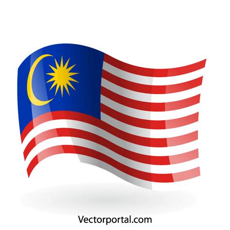 Malaysia Flag Wave Vector Clipart