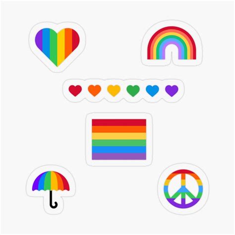 Rainbow Gay Pride Sticker Pack Pride Month Stickers Sticker For Sale By Ideasforartists Artofit