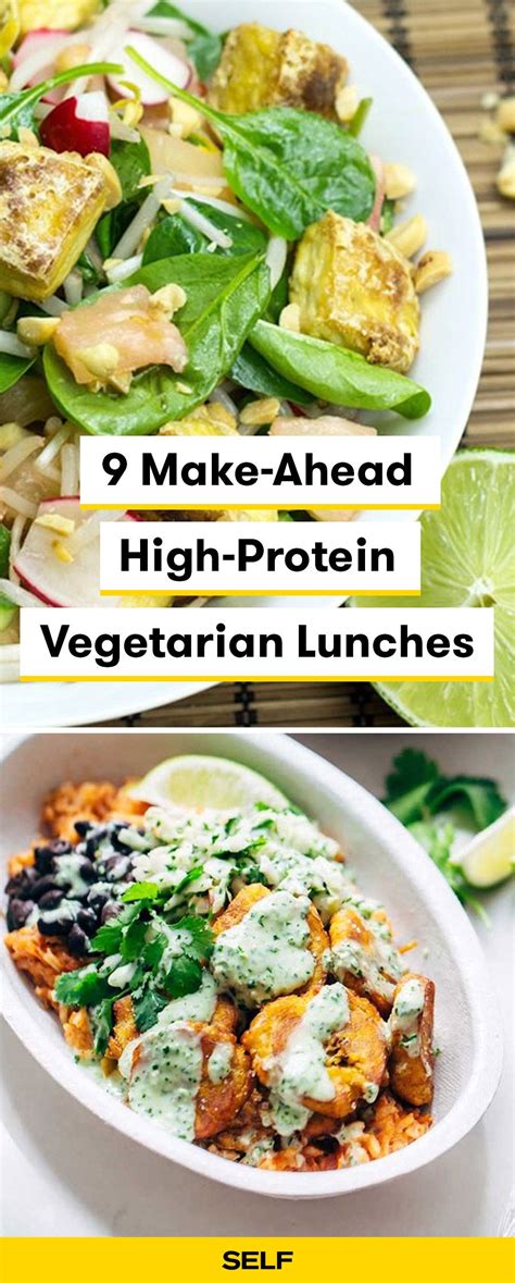 9 Make Ahead High Protein Vegetarian Lunches Vegetarian Lunch