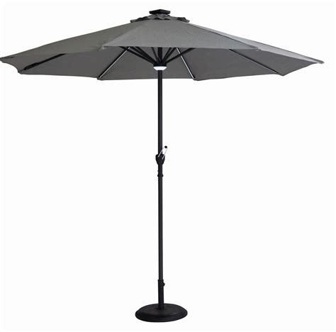 Diamond Garden Solar Led Parasol Ash Grey 2.7m – Blue Diamond Garden ...