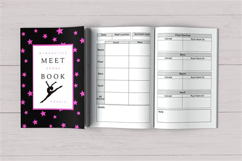 Custom Name Gymnastics Meet Score Book For Gymnasts Perfect Gymnastics