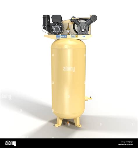 Piston Air Compressor On White 3d Illustration Stock Photo Alamy