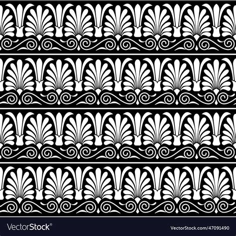 Greek floral pattern Royalty Free Vector Image