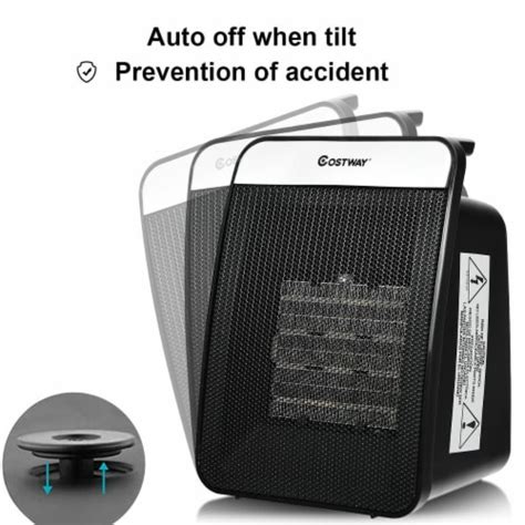 1500w Portable Electric Ptc Space Heater Safety Shut Off Tilt