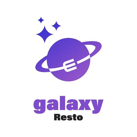 Galaxy Resto Logo Premium Vektor