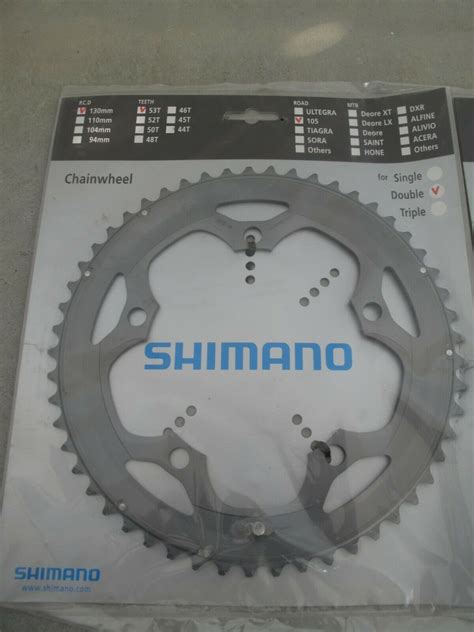 Shimano 105 Chain Ring 30t 39t 50t 52t 53t 130 Bcd Double Triple Fc 5603 5600 Ebay