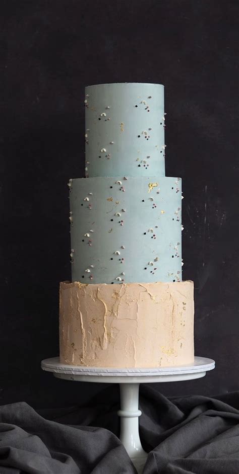 40 Cute Minimalist Cake Designs For Any Celebration Blue And Peach