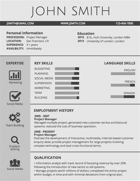 20+ Infographic Resume Examples, Templates & Design Tips