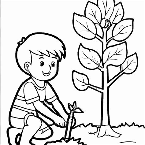 Desenhos De Crian As Plantando Rvores Para Colorir