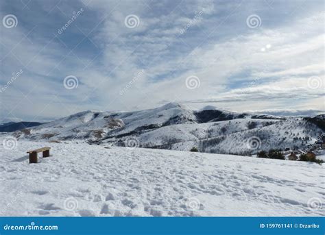 Winter Landscape Of Serbia Mountain Zlatibor Snow Covered Valley The