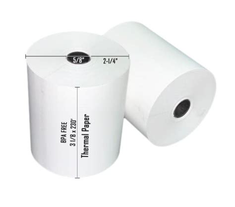 Mm X Bpa Free Thermal Receipt Paper Rolls W Splice