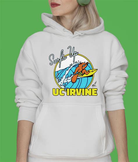 Uc Irvine Surfing Anteater Blue T Shirt Hoodie Sweatshirt
