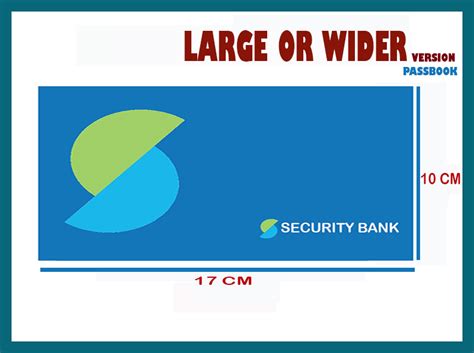 Security Bank Passbook Case For Small Medium And Large Version