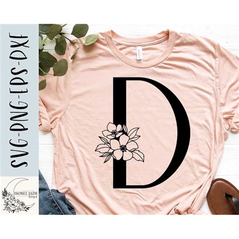 Letter D Svg Monogram Svg Name Svg Floral Letter Svg Alp Inspire