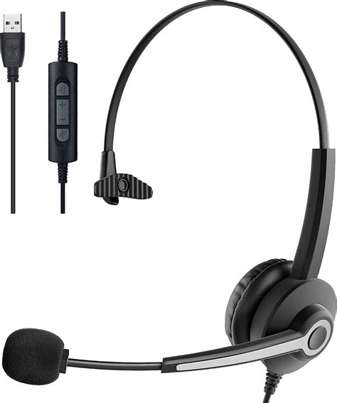 Voistek Computer Headset With Noise Cancelling Miccomfortable Usb Headset With