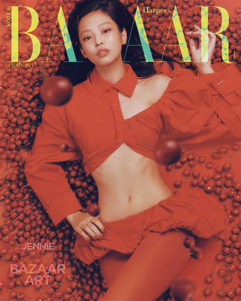 Blackpinks Jennie Covers Harpers Bazaar Korea In Jacquemus