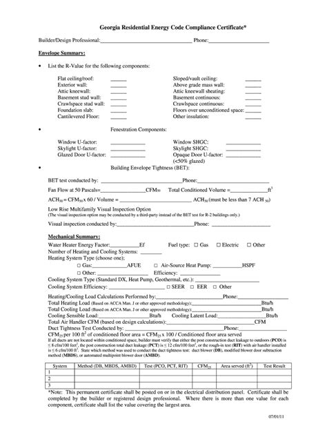 Energy Code Compliance Fill Online Printable Fillable Blank