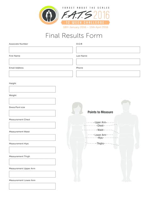 Fillable Online Final Results Form Mannatech Resource Library Fax