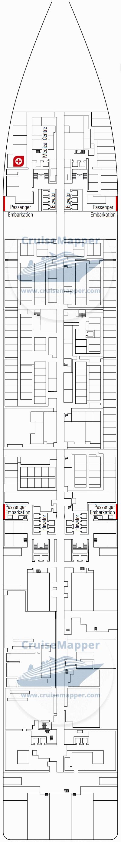 MSC Euribia deck 4 plan | CruiseMapper