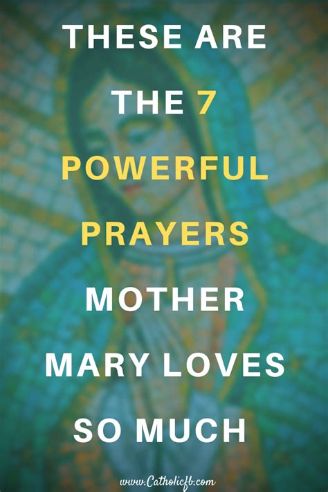 These Are The 7 Powerful Prayers Mother Mary Loves So Much Say Them Everyday Power Of Prayer