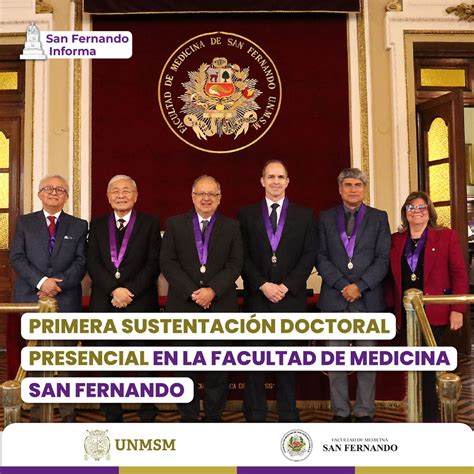 Facultad De Medicina Unmsm On Twitter Primera Sustentaci N Doctoral