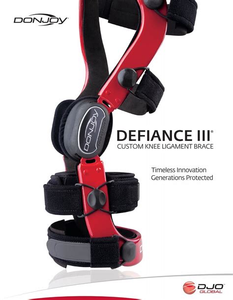 Donjoy Defiance Iii Brochure Djo Global