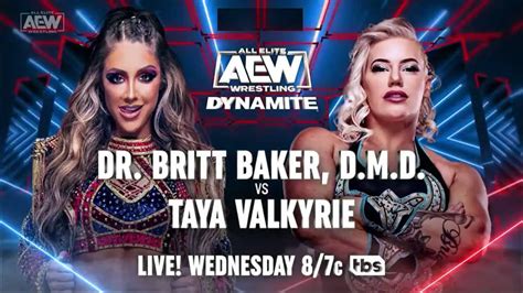 Aew Dynamite July Taya Valkyrie Vs Britt Baker Match Set