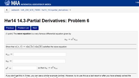 Solved The Wave Equation Is A Very Famous Differential Chegg